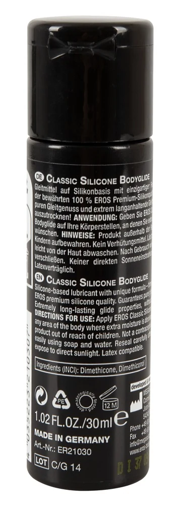 Eros Classic Silicone Bodyglide gleitmittel ohne aroma