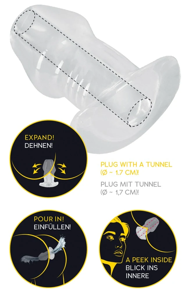 ANOS Butt Plug with Tunnel 10,2 cm anal toy