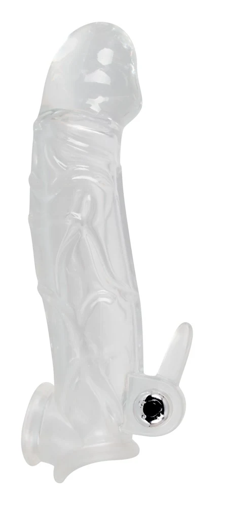 Crystal Penis sleeve w/ extension and vibration penishülle