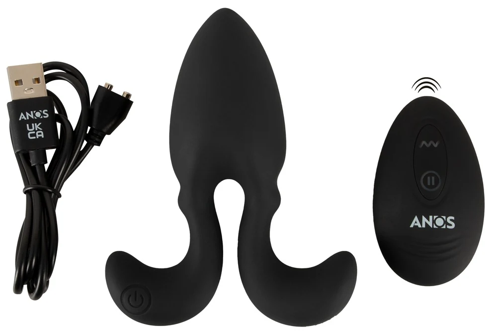 ANOS RC Vibrating Butt Plug with Flexible Arm 10,2 cm anal toy