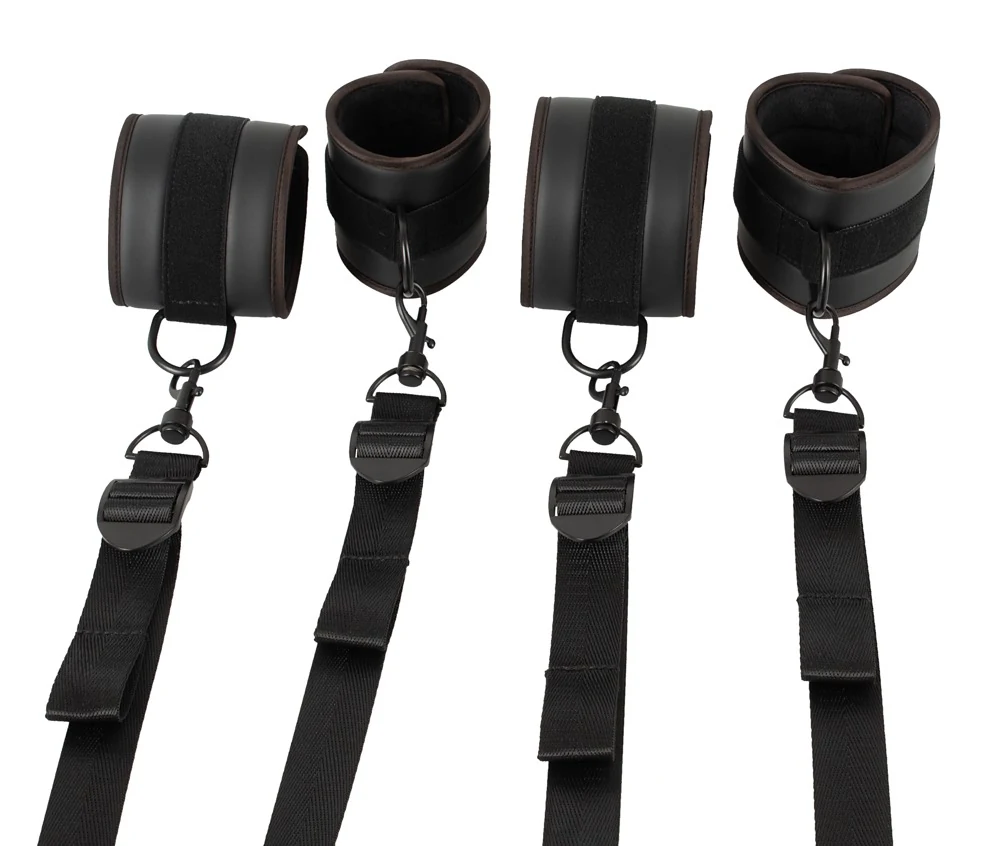 Vegan Fetish Bettfessel-Set bondage fesseln