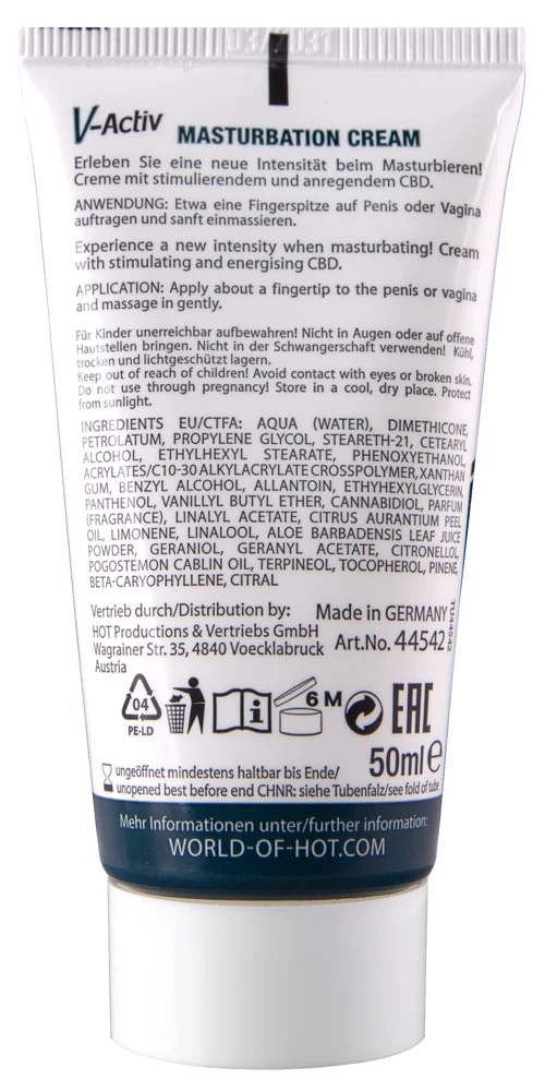 HOT V-Activ Unisex Masturbation Cream stimulierende gele sprays
