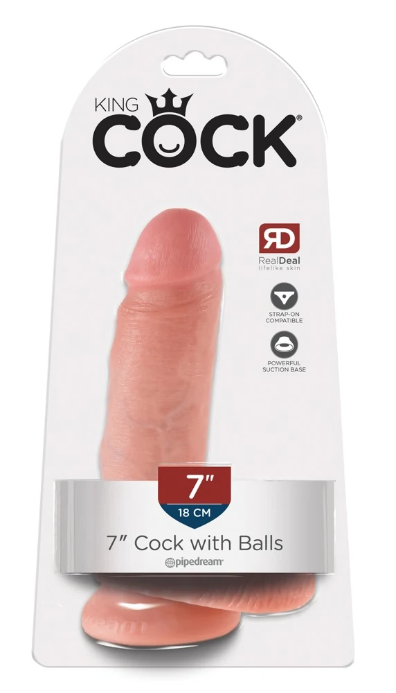 King Cock 7“ with Balls 17,8 cm dildo
