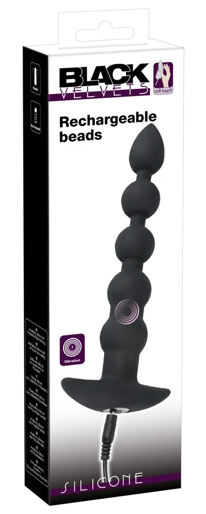 Black Velvets Rechargeable beads 21 cm anal toy