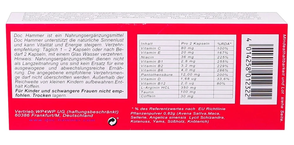 Doc Hammer Pop-Master nahrungsergänzungsmittel