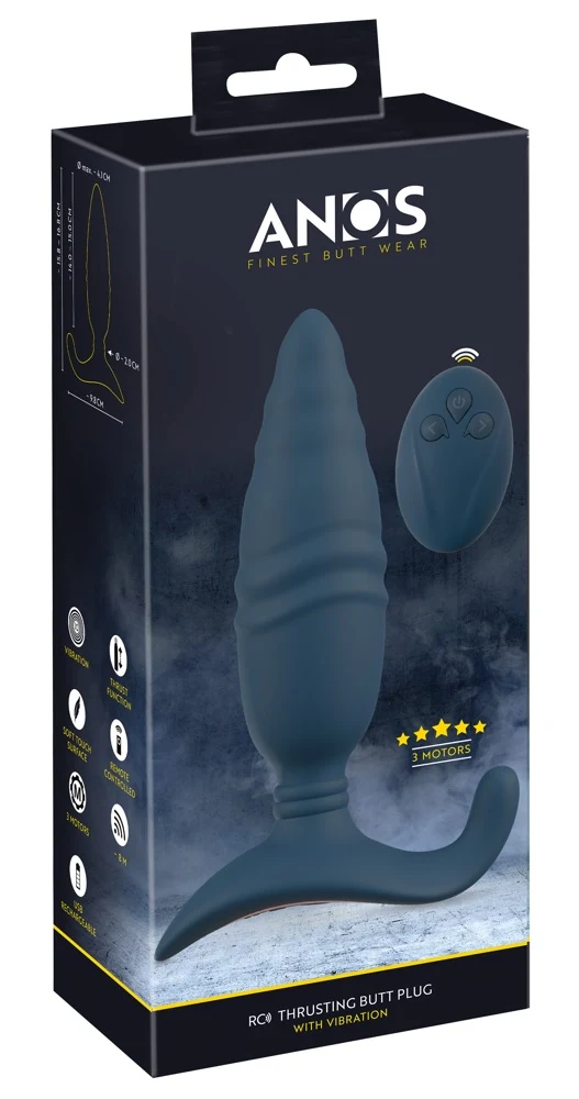 ANOS RC Thrusting Butt Plug with Vibration anal toy