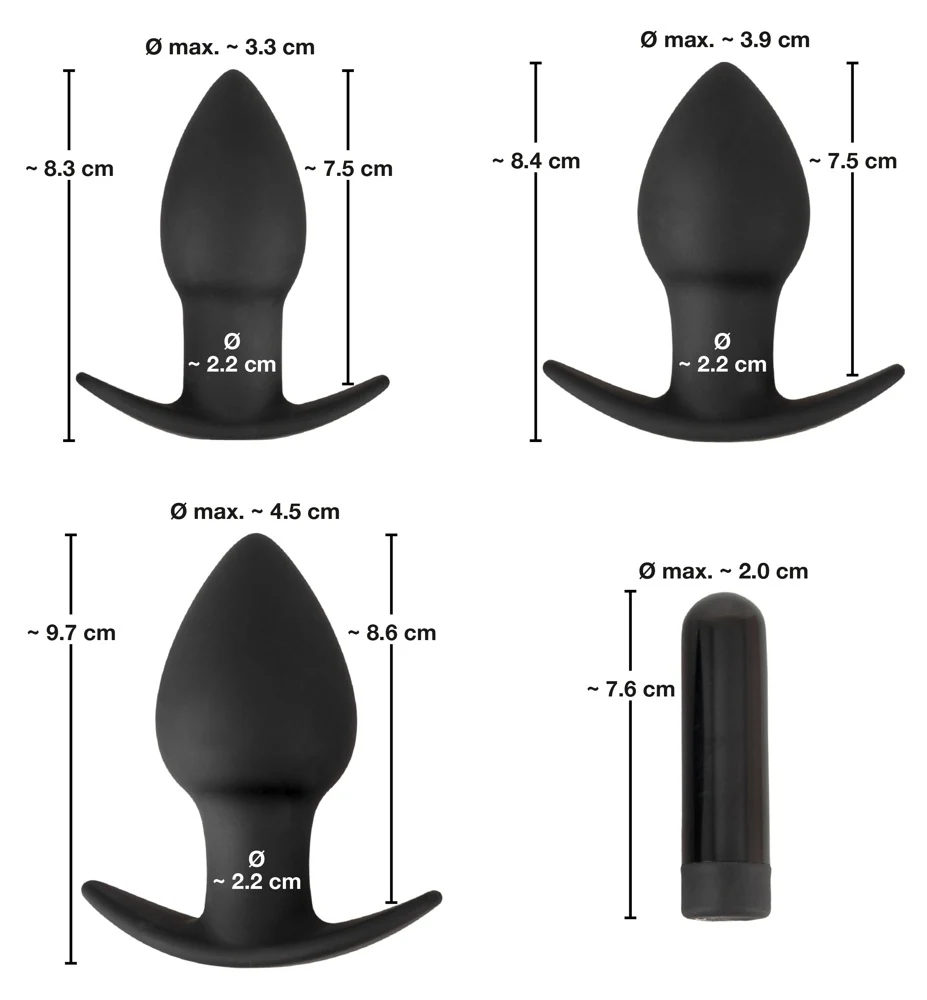 Black Velvets Butt plug set anal toy