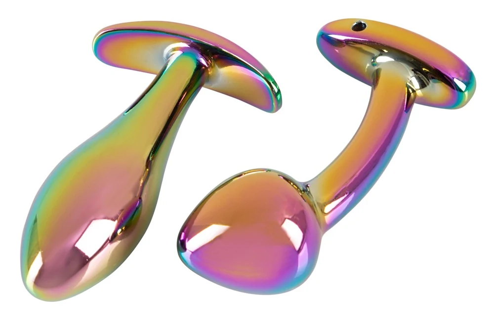 ANOS Metal Butt Plug Set in Rainbow Colours anal toy