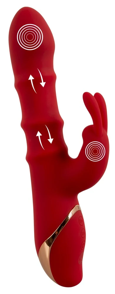 You2Toys Rabbit Vibrator with 3 Moving Rings 23,7 cm