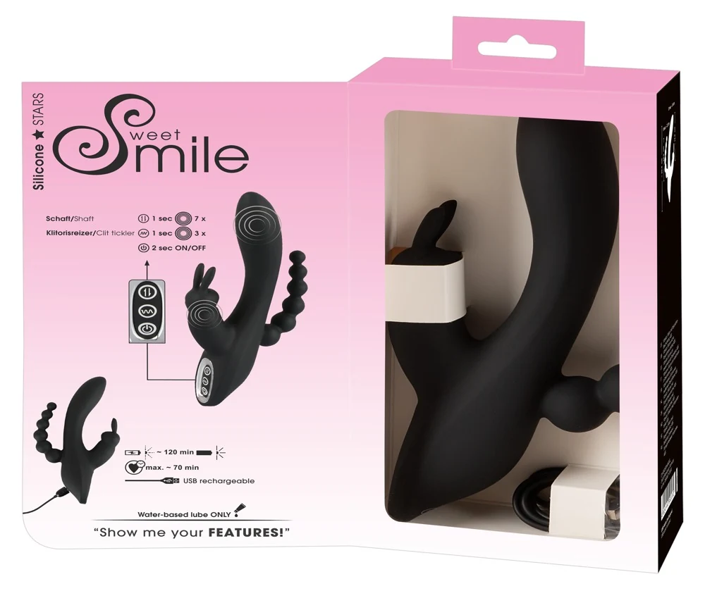 Sweet Smile Triple G-Spot Vibrator 20,8 cm