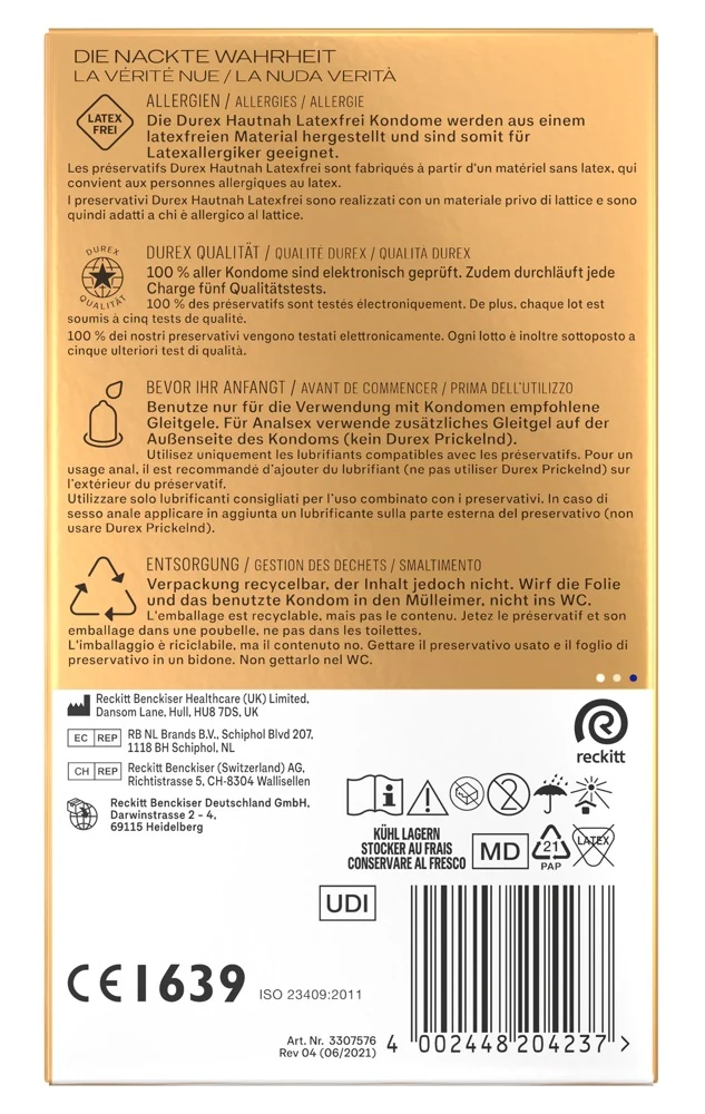 Durex Hautnah Latexfrei condooms 56 mm