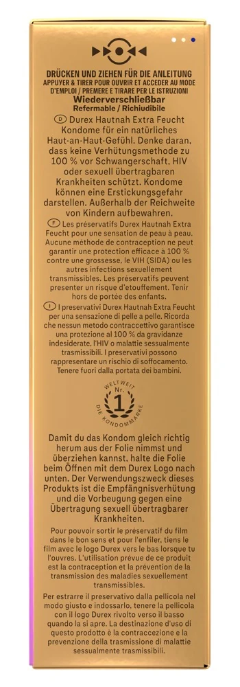 Durex Hautnah Extra Moist Condooms 10 Stuks