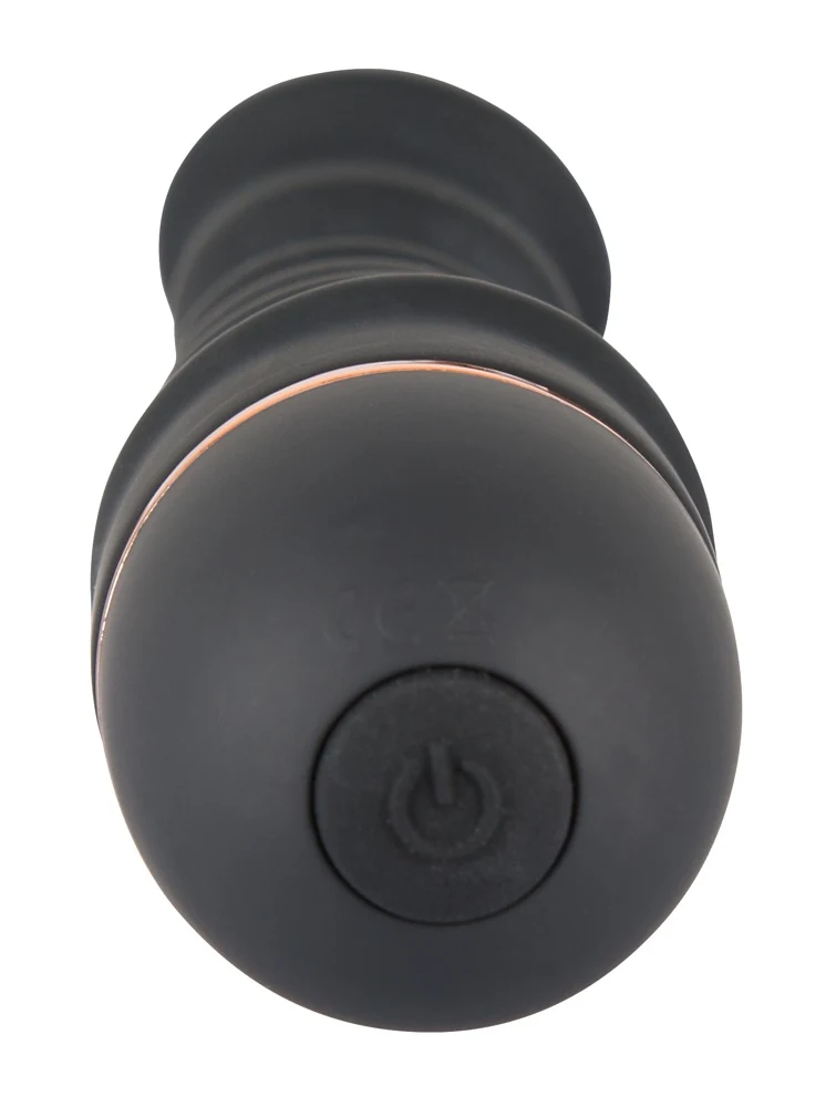 Zwarte vibrator met fluweelzacht siliconen oppervlak
