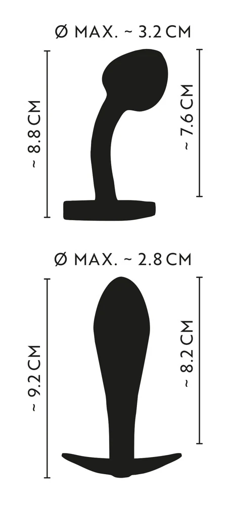ANOS Metal Butt Plug Set in Rainbow Colours anal toy