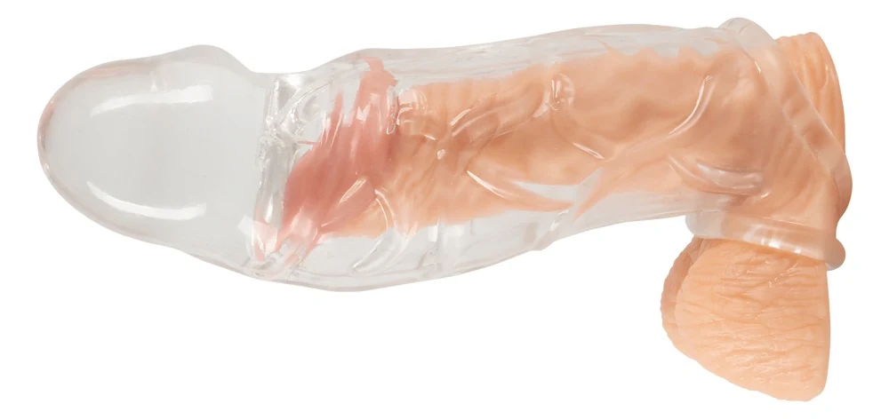Crystal Penis Sleeve with extension ball ring penishülle