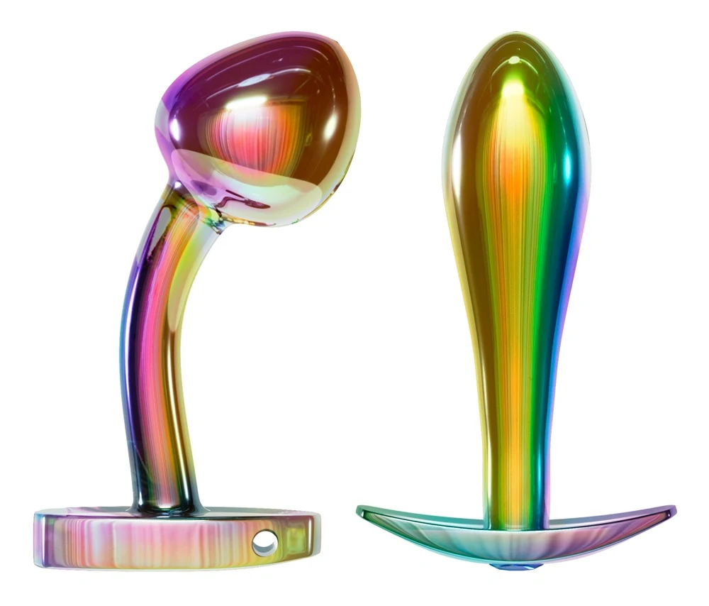 ANOS Metal Butt Plug Set in Rainbow Colours anal toy
