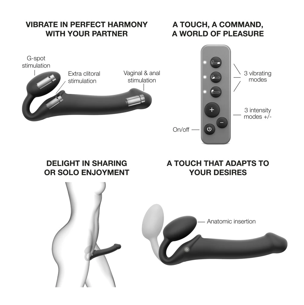 strap-on-me Vibrating Bendable Strap-On