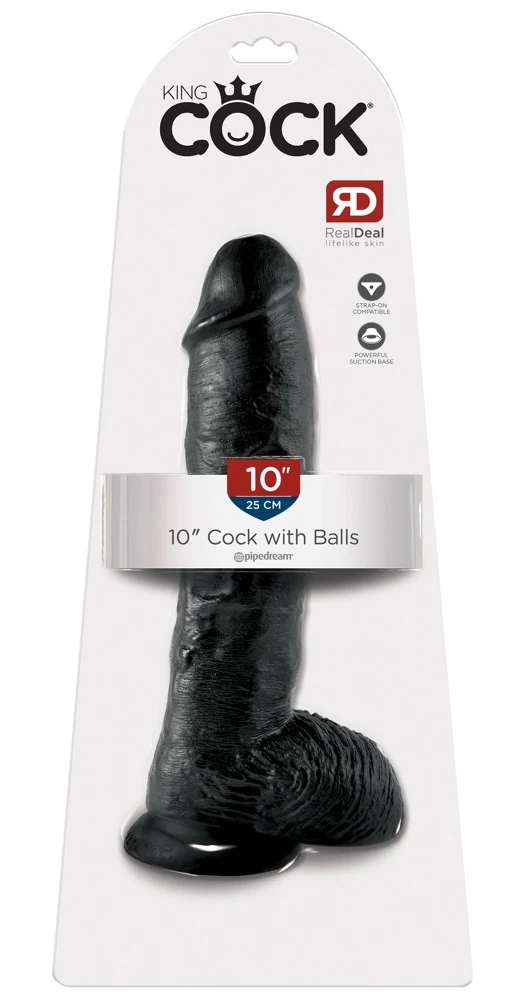 Realistische dildo met zuigvoet 25,4 cm