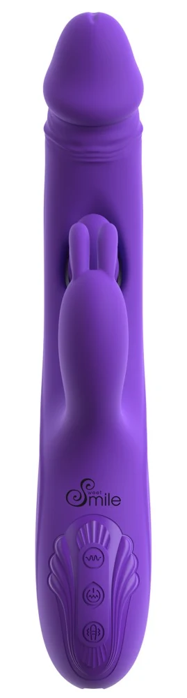 Sweet Smile Rabbit Vibrator with G-Spot/Anal Tickler 23 cm