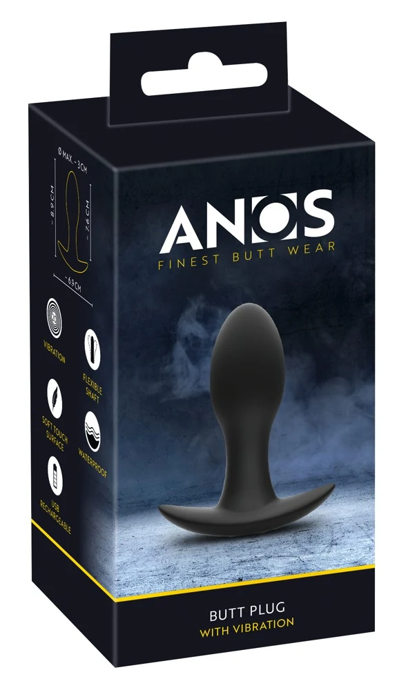 ANOS Butt Plug with Vibration 8,9 cm anal toy