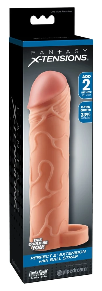 Fantasy X-tensions Perfect 2“ Extension with Ball Strap penishülle