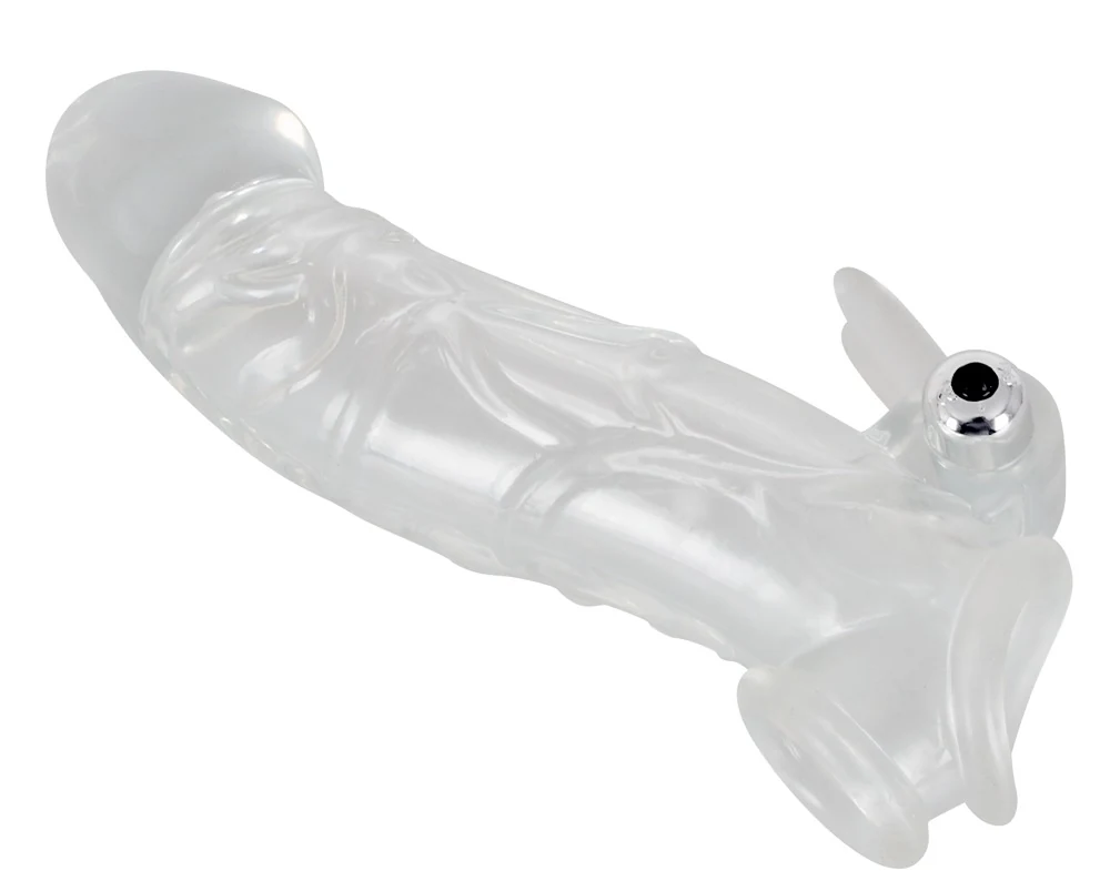 Crystal Penis sleeve w/ extension and vibration penishülle