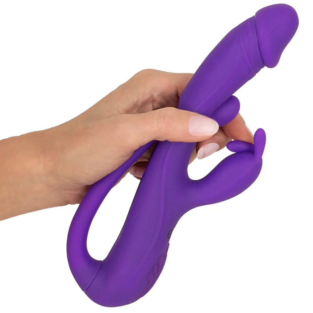 Sweet Smile Rabbit Vibrator with G-Spot/Anal Tickler 23 cm