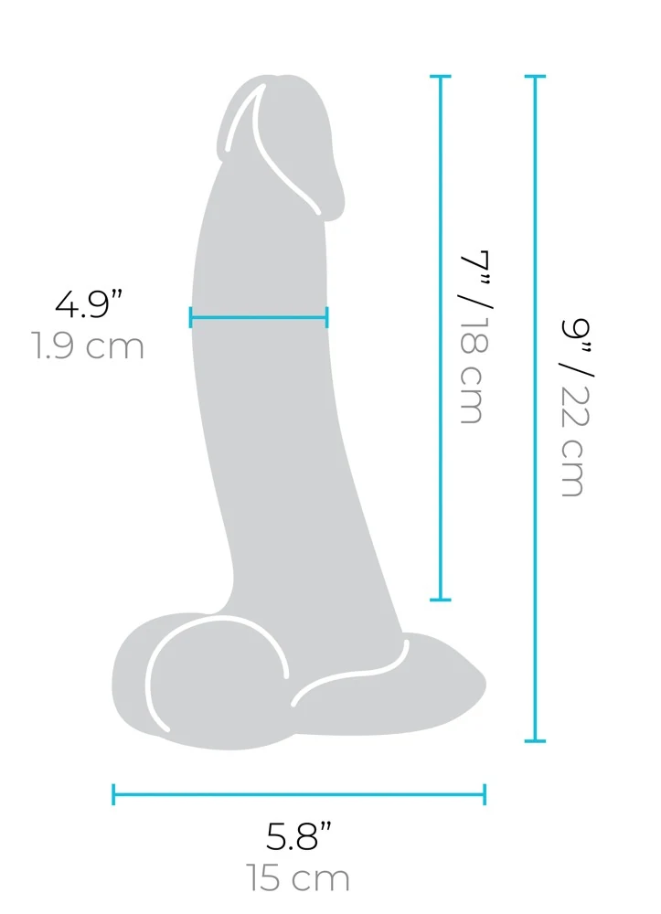 b-Vibe Slipskin curvy 22,3 cm dildo
