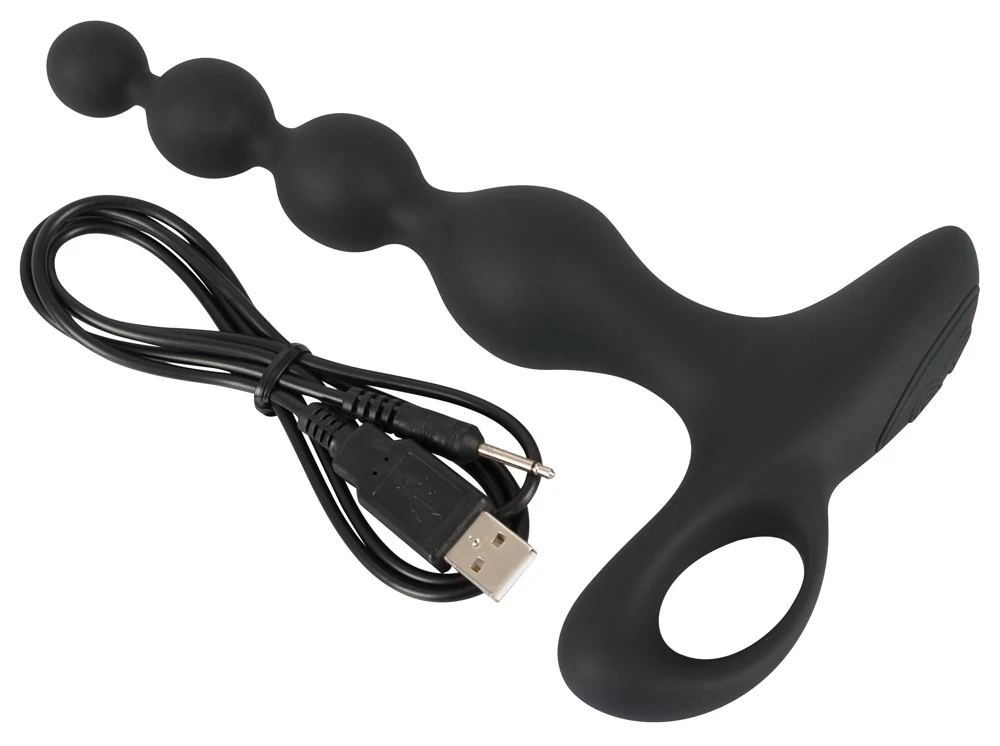 Black Velvets Rechargeable anal beads 20 cm toy