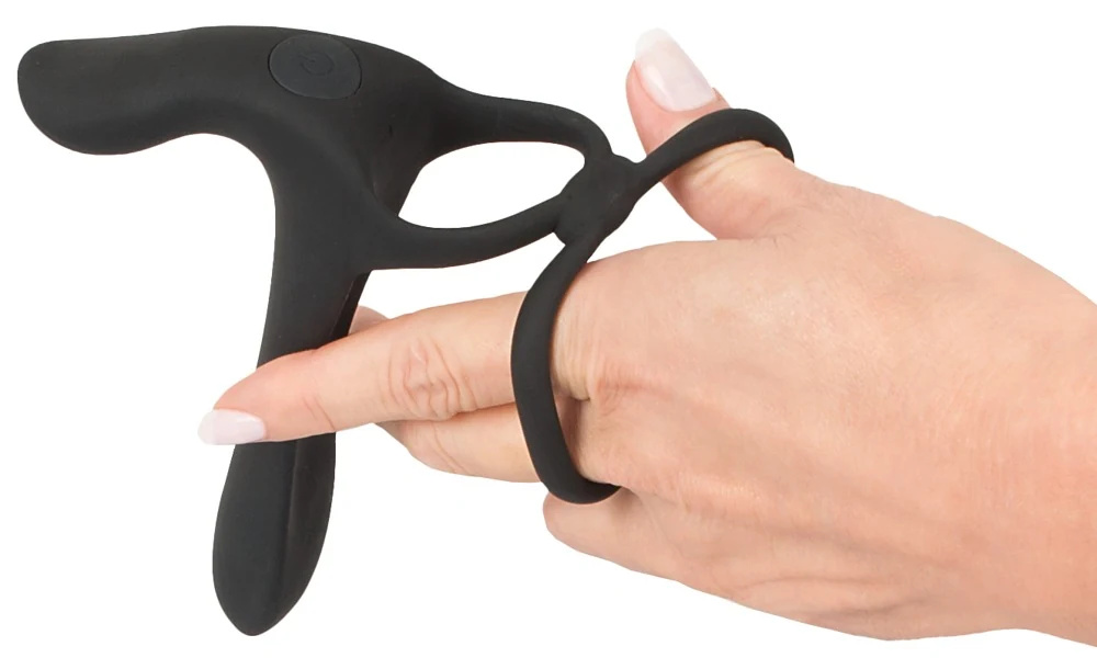 Black Velvets Couple's Vibrator penisring