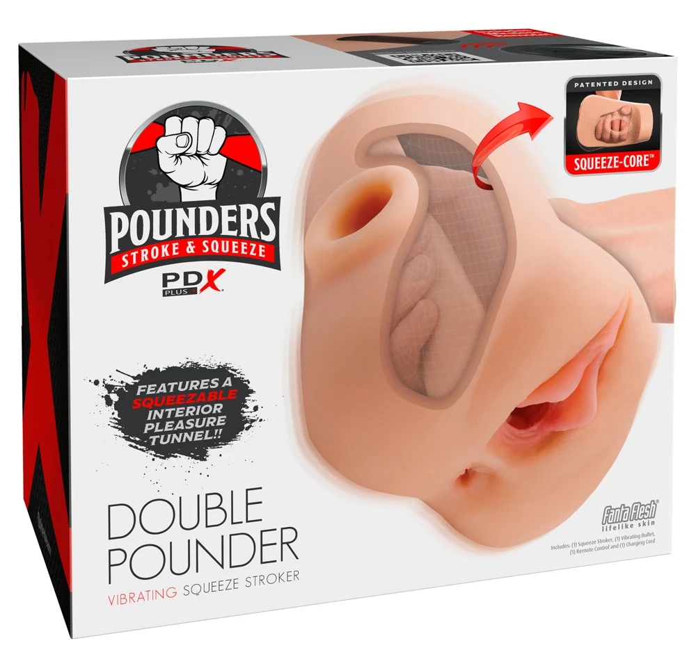 PDX Plus Double Pounder Vibrating masturbator