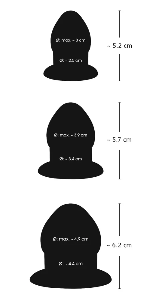Anaalplug set 3-delig zwart