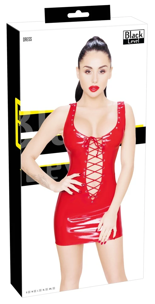 Black Level Kleid aus Lack