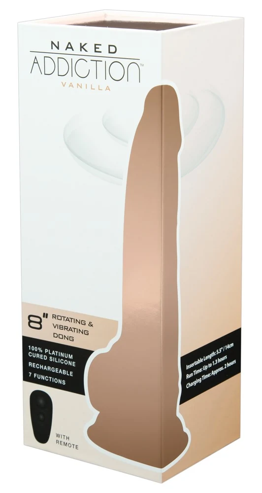 Naked Addiction 8“ Rotating Vibrating Dong 20,3 cm vibrator
