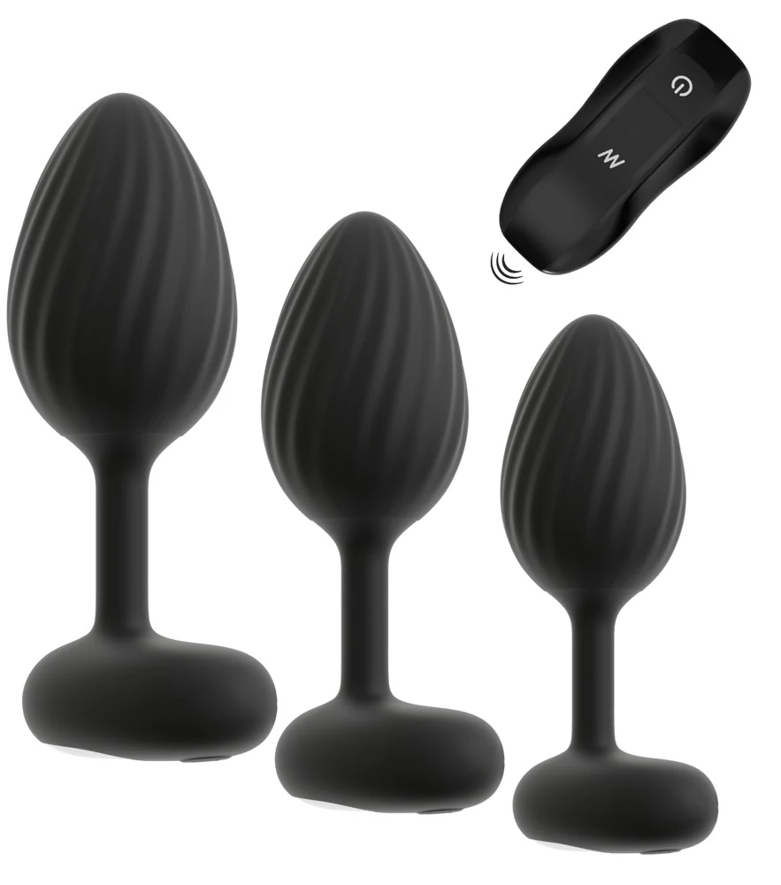 ANOS RC Butt Plug Set with Vibration anal toy