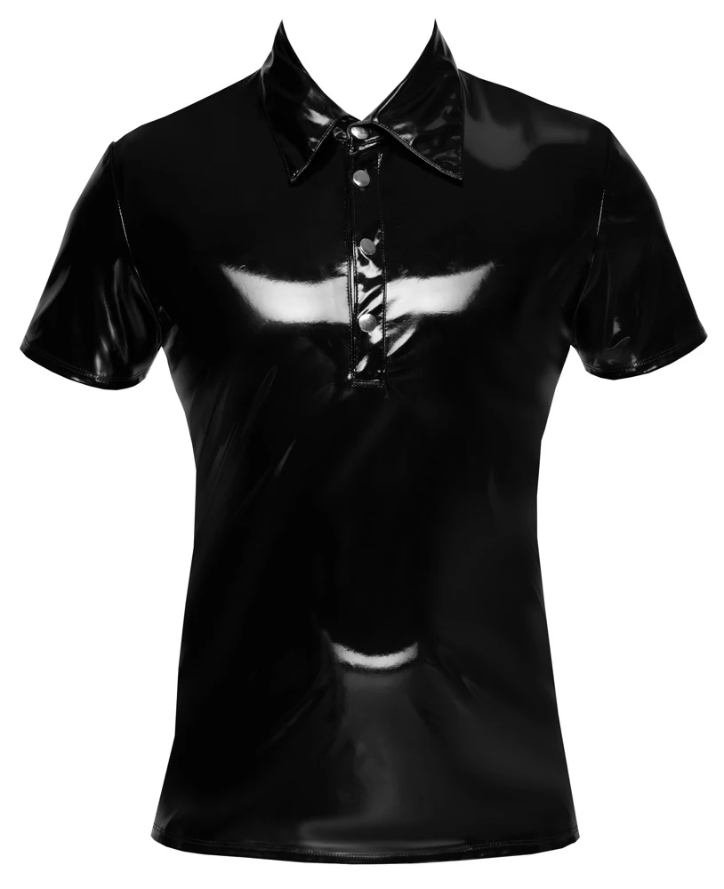 Black Level Poloshirt aus Lack
