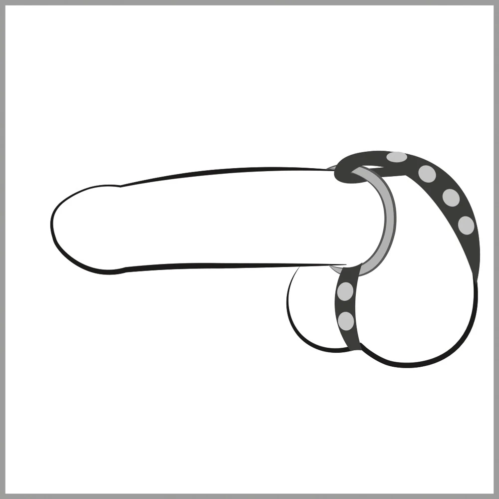 Verstelbare penis- en balring set met 3 ringen
