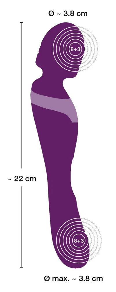 JAVIDA Double Massager 21,8 cm vibrator