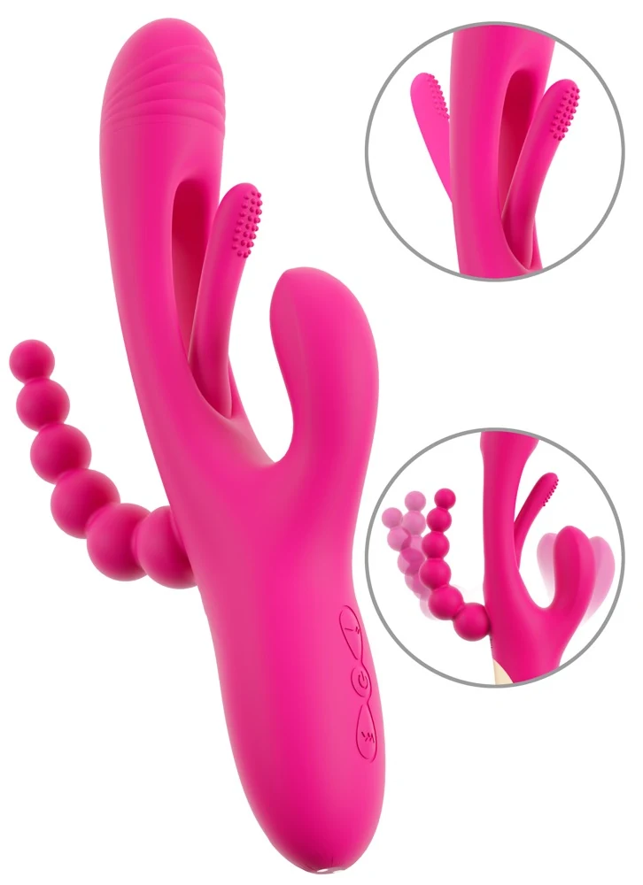 Sweet Smile Triple Vibe With Flicking Tongue 24,4 cm vibrator