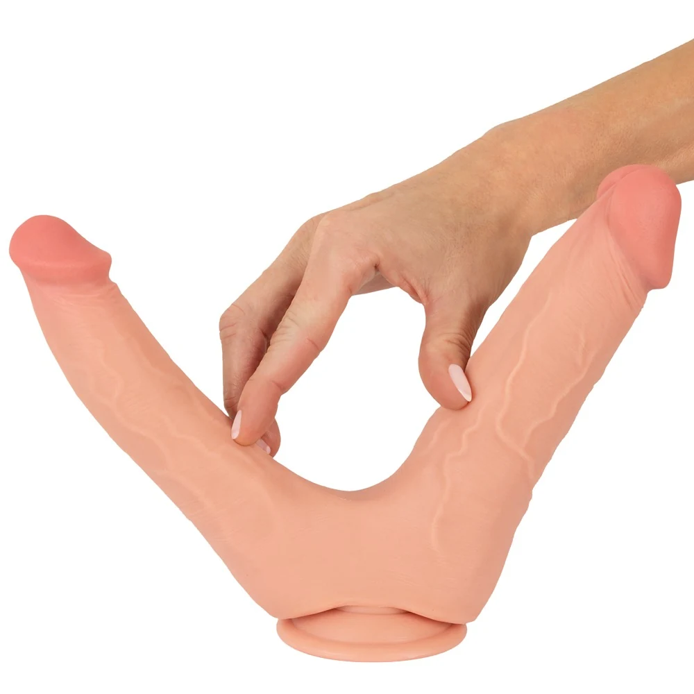 Nature Skin Bendable Double Penetrator 20 cm dildo