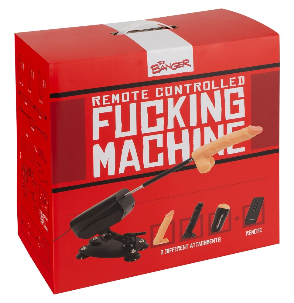 Compacte RC seksmachine met dildo's en masturbator