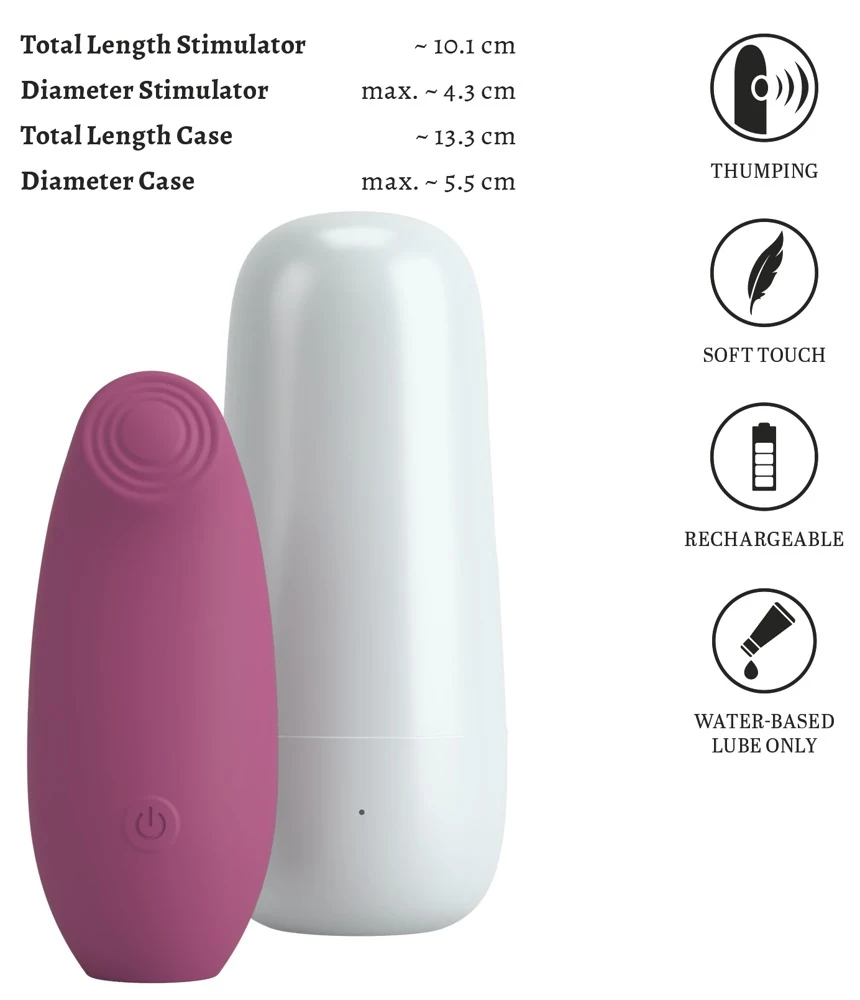 beau coeur OMINO Thumping Stimulator with Charging Case 13,3 cm vibrator