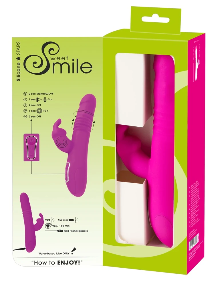 Sweet Smile Thrusting Pearl Rabbit Vibrator