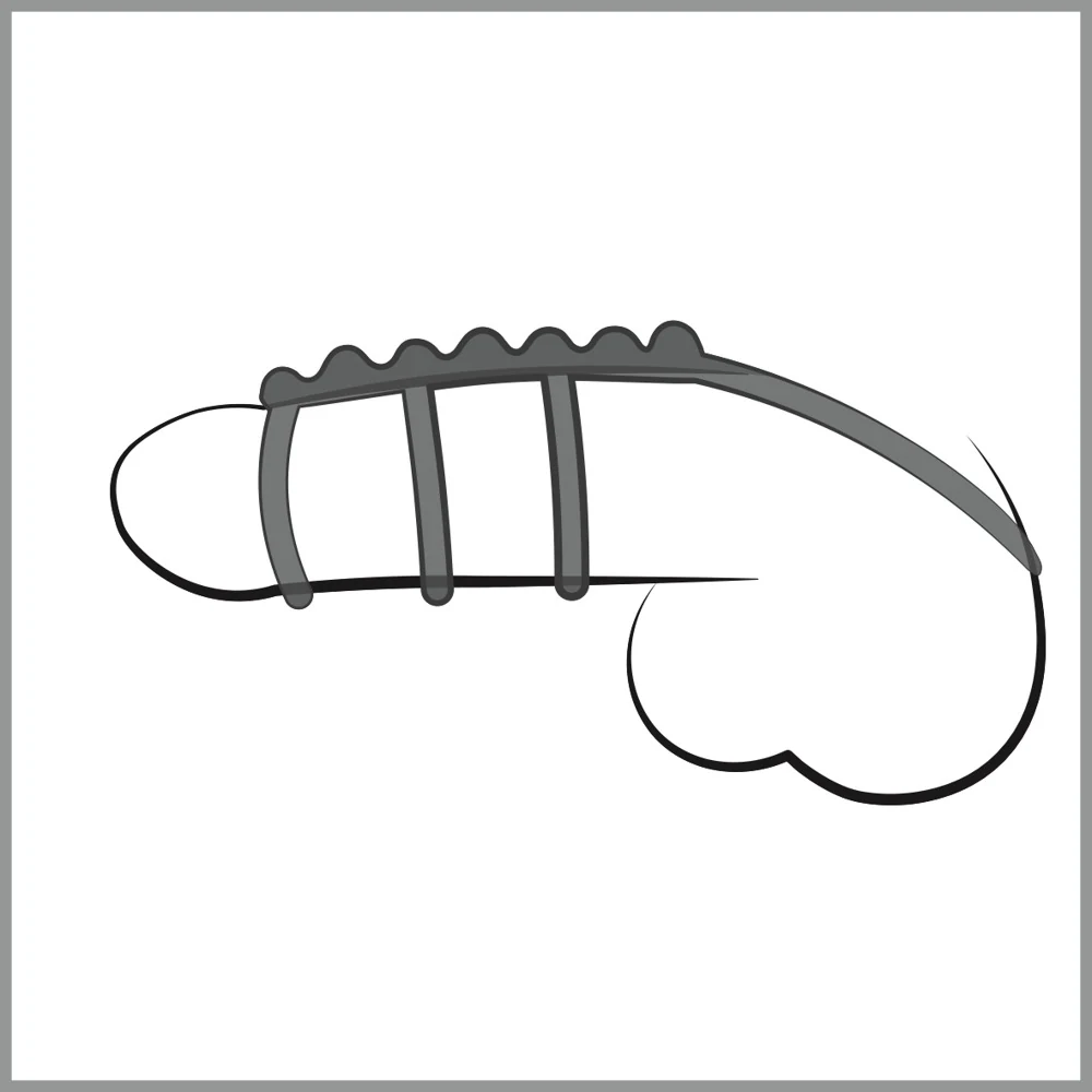 Bad Kitty cockring set met testikelring