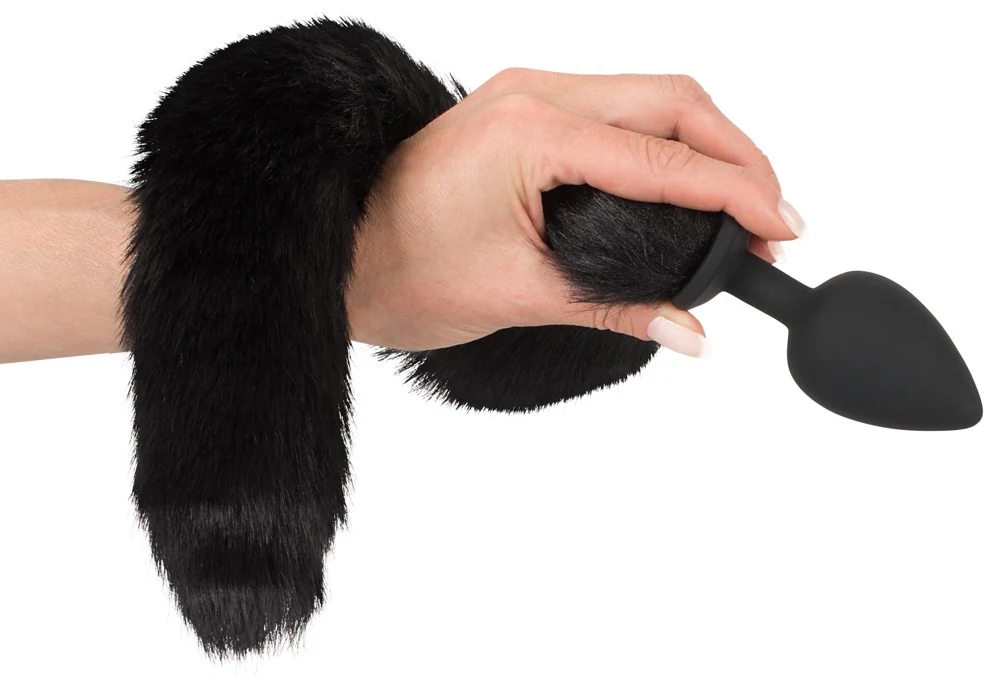 Anaalplug met kattenstaart en kattenoren