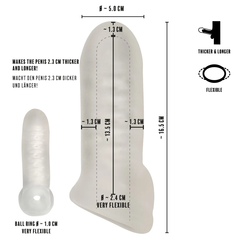 Rebel Thickening Sleeve with Ball Ring penishülle
