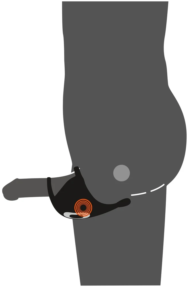 Rebel Cock ring with RC ball massager penisring