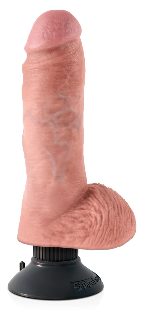 King Cock 8“ Vibrating with Balls 24 cm vibrator