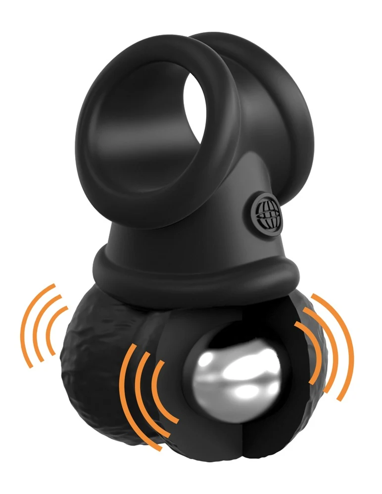 King Cock Elite Crown Jewels Vibrating Swinging Balls penisring