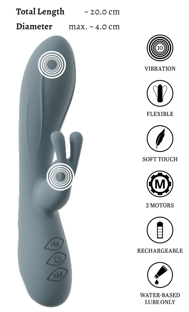 beau coeur VELINA Rabbit Vibrator 20 cm